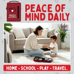 Integrated compartments store medicines and gear for easy organization in The Life Safety Pro kit.