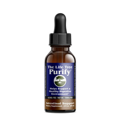 The Life Tree Purify bottle front showing organic tincture for daily support.
