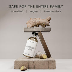 The Magic Scent Ginger Mint Grove diffuser oil in an amber bottle enhances home ambiance