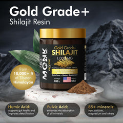 The MONK Shilajit resin fulvic acid closeup emphasizes minerals