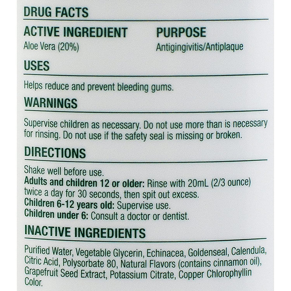 The Natural Dentist Peppermint Twist flavor highlights refreshing rinse after use.