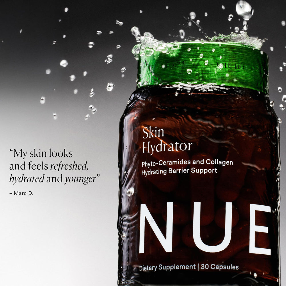 Ceramides icon indicates skin barrier support in The Nue Co Skin Hydrator