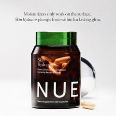 Aloe illustration emphasizes soothing, plant-based ingredients in The Nue Co Skin Hydrator