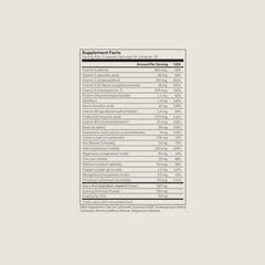 The Nue Co Women's Multivitamin 45+ label detail shows vegan and gluten-free features.