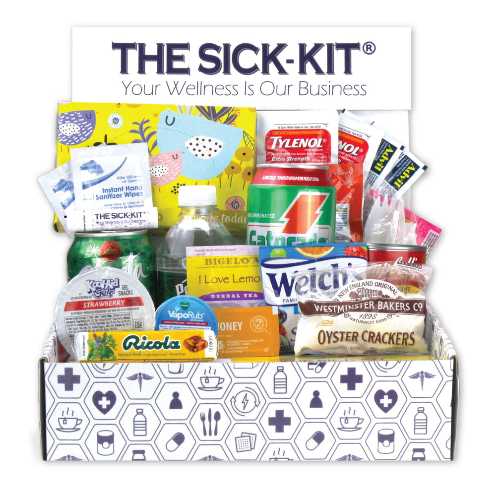 The Sick-Kit front view of the all-in-one wellness box for recovery and comfort