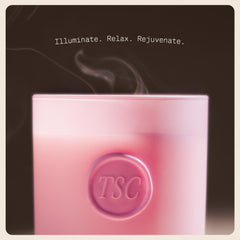 The Skinny Confidential candle with eucalyptus uses soy wax for a natural, safe aroma.
