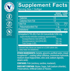 The Vitamin Shoppe Omega 3 Fish Oil softgels ready for easy daily dosing.