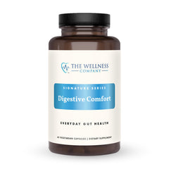 The Wellness Company Digestive Comfort bottle ready for daily gut support.