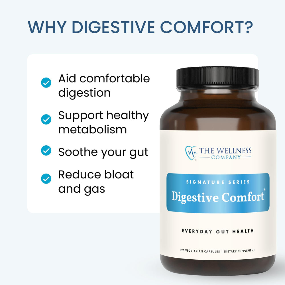 Ginger root ingredient visible in Digestive Comfort packaging.