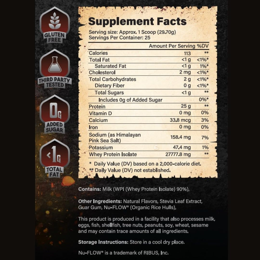 The Whey of The Lord Glory Protein Isolate shake pour for smooth mix and flavor.