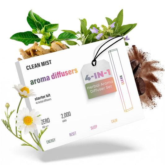 The Clean Mist Energy Citrus diffuser pen, portable aromatherapy for focus and daytime energy.