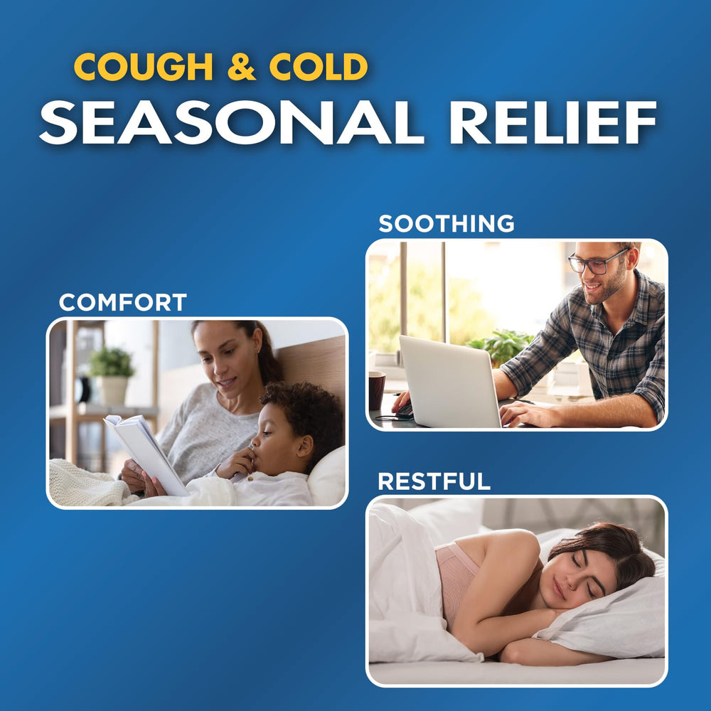 Thera Care chest rub applied to chest supports easier breathing during colds.