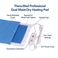 Thera-Med HP1224 moist-sponge-insert enabling moist heat for potentially deeper heat transfer.