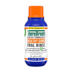 TheraBreath travel-size cap pictured for on-the-go freshness