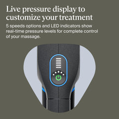 Theragun Prime standard ball attachment covers larger muscle groups smoothly.
