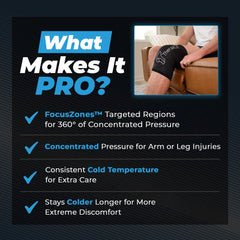 TheraICE tennis elbow ice pack delivers focused cooling for practice and games.