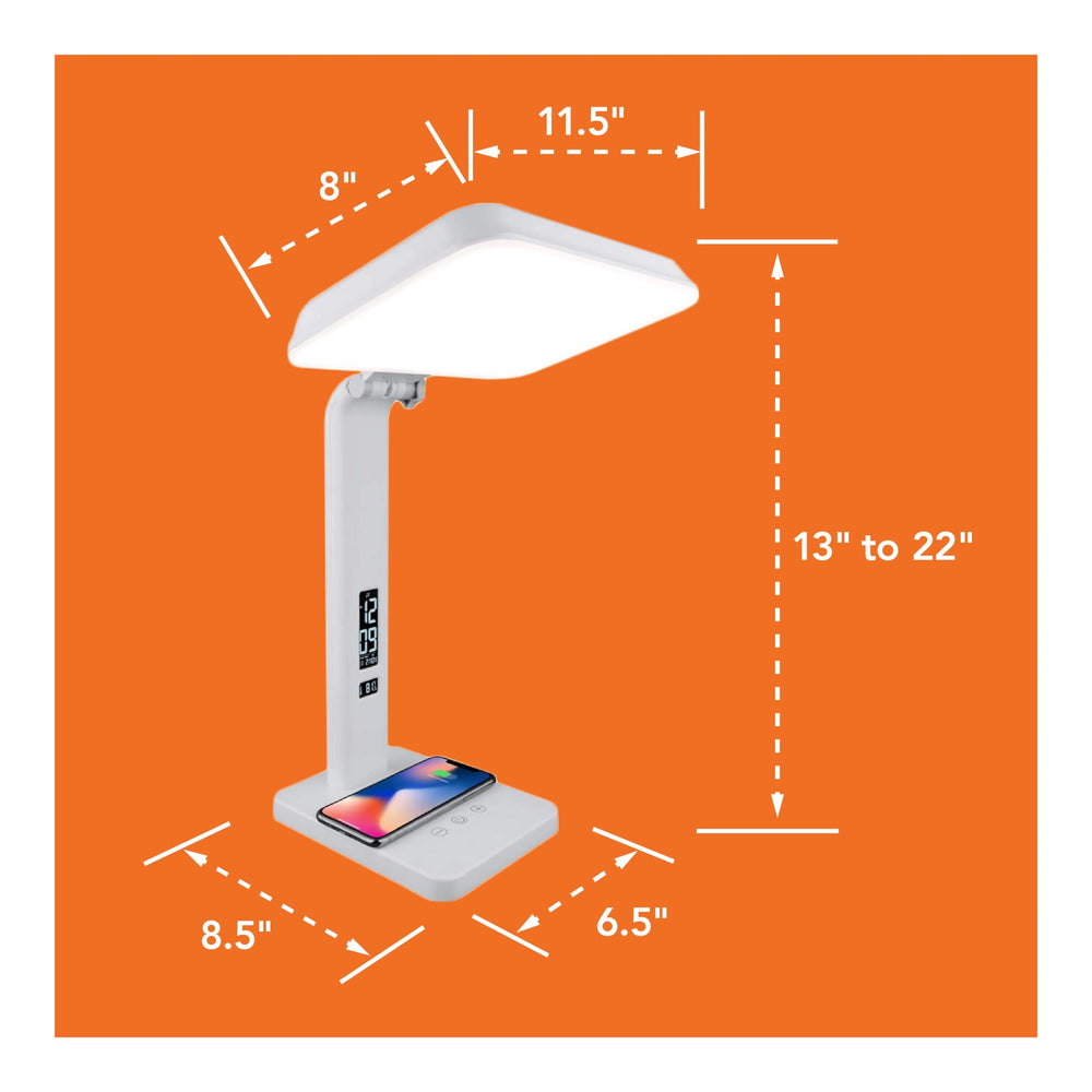 TheraLite Aura Qi Light Lamp delivering 10,000 LUX glare-free white light