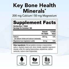 Theralogix CalMag Thins tablets close-up highlighting calcium and magnesium for bone support