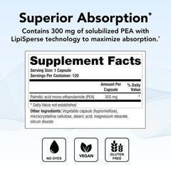 Close-up of a Canabrex capsule highlighting solubilized PEA technology