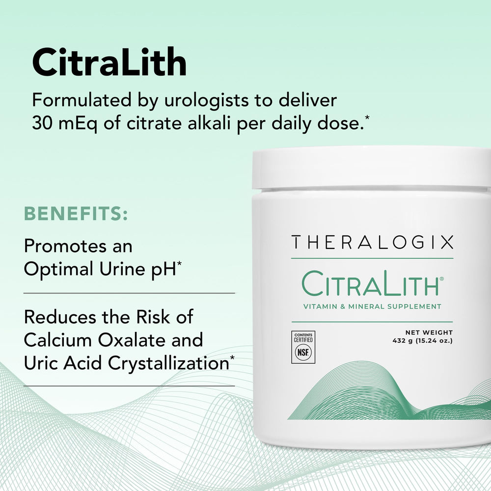 Close-up of CitraLith powder texture for mixing in beverages