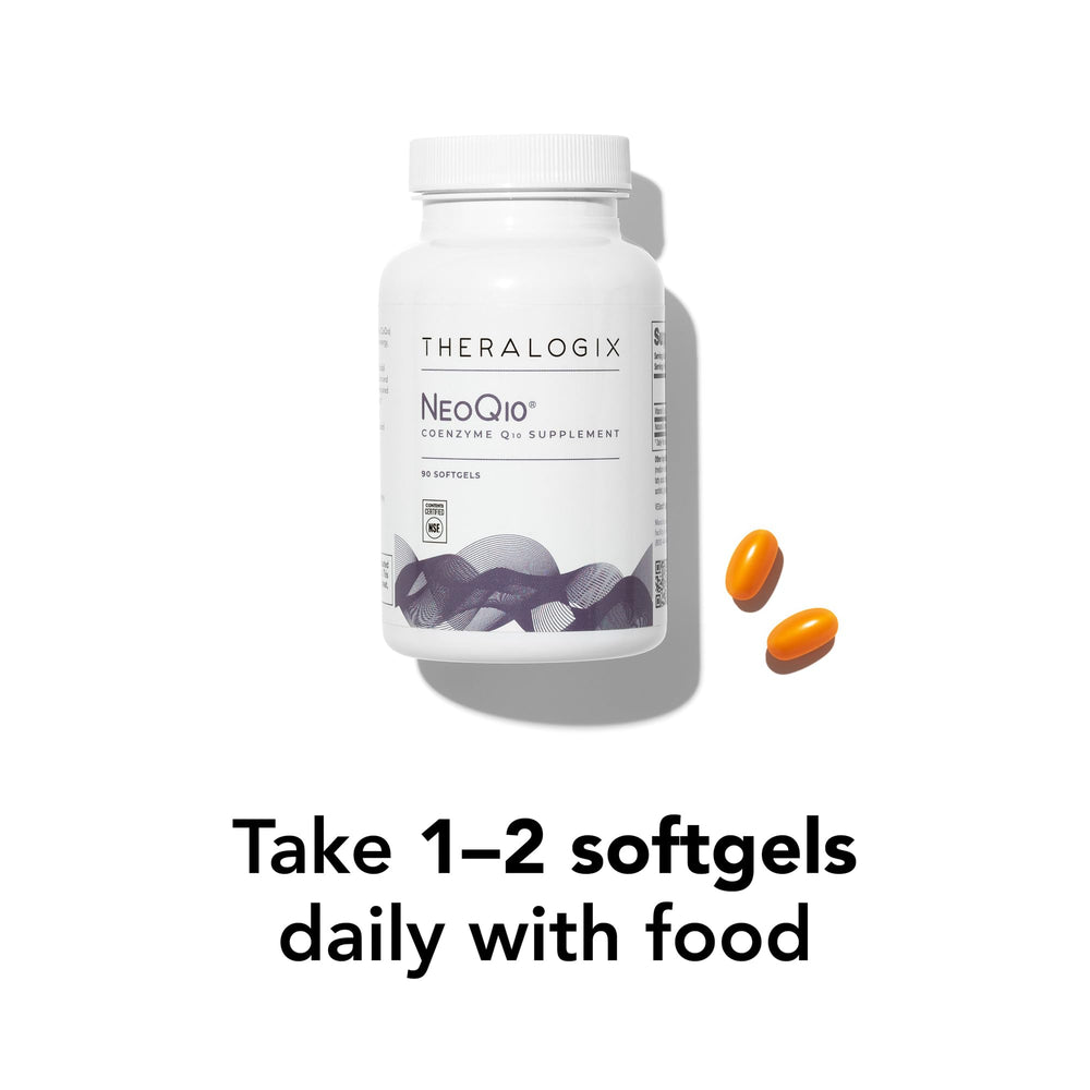 Statin-user illustration with NeoQ10 bottle