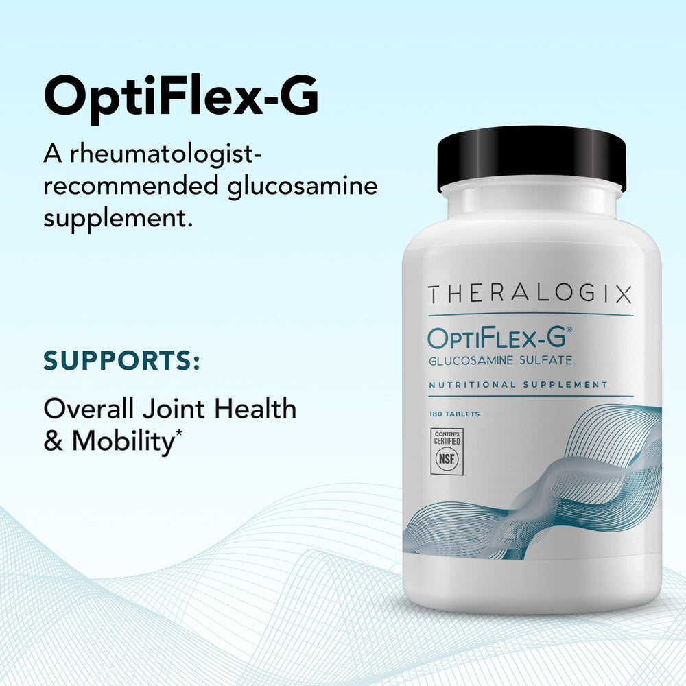 Vegan, gluten-free OptiFlex-G packaging and tablets arranged for daily use.