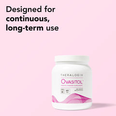 Theralogix Ovasitol package on desk conveys product familiarity for daily routines.