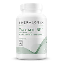 Theralogix Prostate SR bottle close-up highlighting quality and urinary health support.