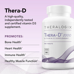Theralogix Thera-D 2000 bottle on counter, ready for routine use.