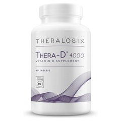 Theralogix Thera-D 4000IU bottle with tablets for daily immune support.