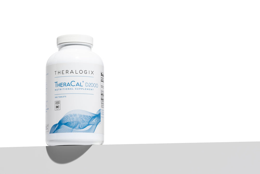 Theralogix TheraCal D2000 ingredient close-up of calcium citrate and D3.
