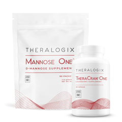 Theralogix TheraCran One + Mannose One bundle bottle pair supports urinary health.