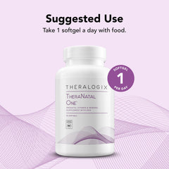 Theralogix TheraNatal One packaging showing NSF purity certification