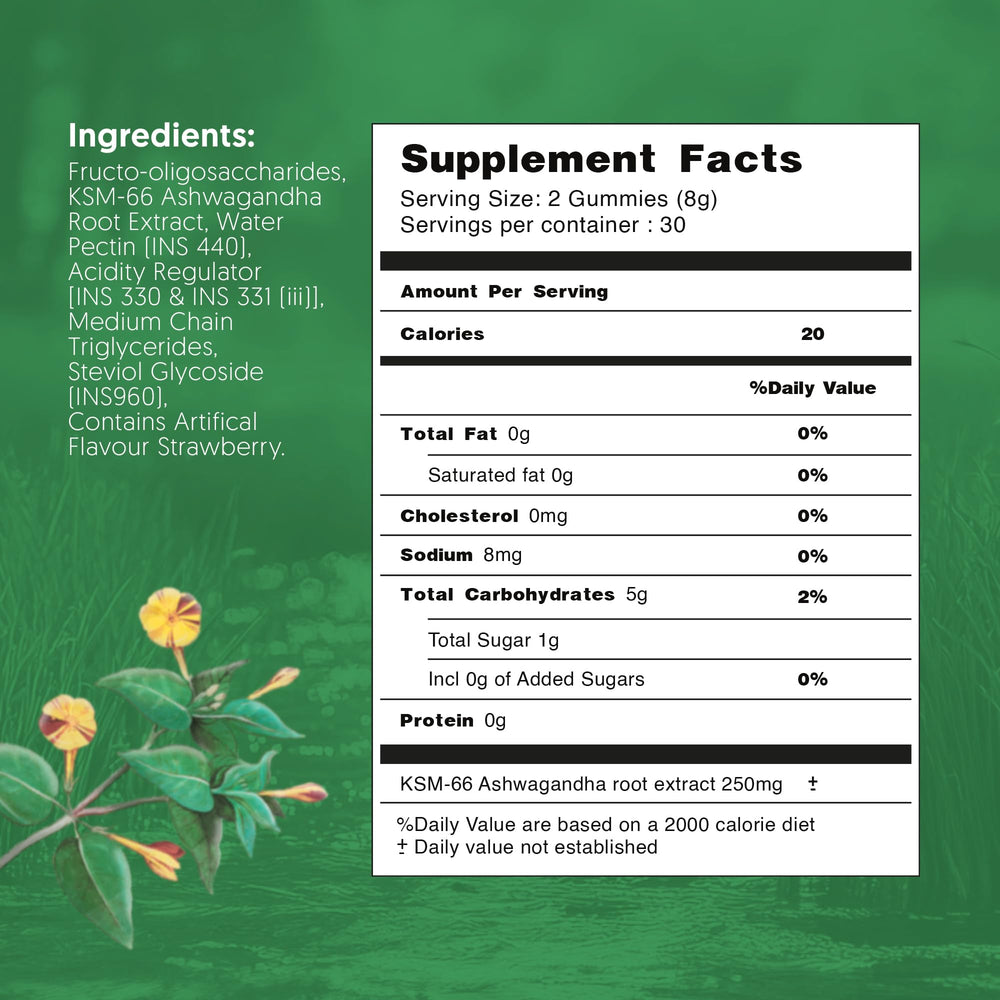 Therapeia Zoi KSM66 gummies 30-day supply visualization