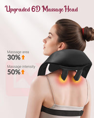 THERAZZAGGE 6D deep tissue kneading targets shoulders for soothing upper back comfort.