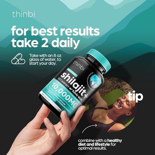 Thinbi Shilajit Capsules fulvic acid graphic highlighting mineral content