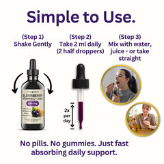 Think Above naturally flavored elderberry with vanilla for a mild taste.