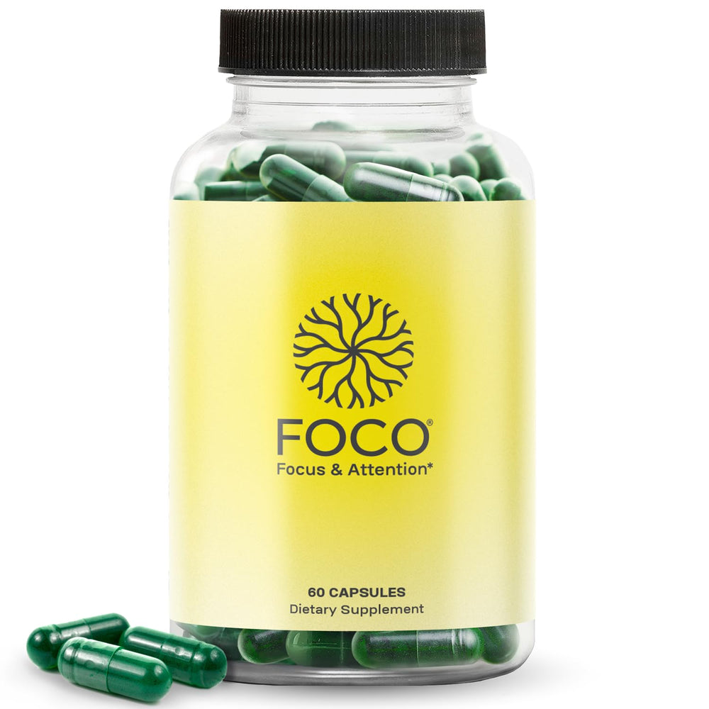 Think FOCO capsules outer box showing packaging for daily focus support
