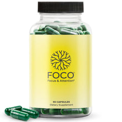 Think FOCO capsules bottle ready for daily focus support and easy dosage.