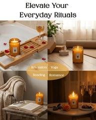 ThinkLabs Daisy Cedar Candle burns up to 70 hours for extended use.