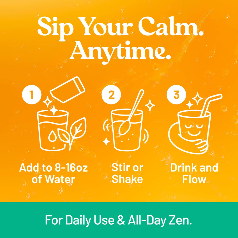 Third Nature Calming Drink ready-to-serve glass suggests peach mango refreshment