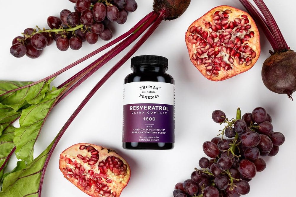 Thomas' Remedies grape seed extract on label signaling antioxidants.