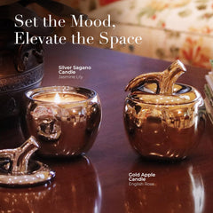 Thompson Ferrier apple candle ceramic detail highlights craftsmanship.