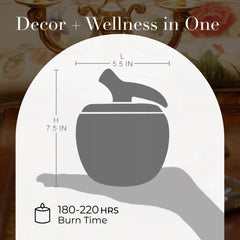 Thompson Ferrier soy-wax blend candle provides clean-burning ambiance.