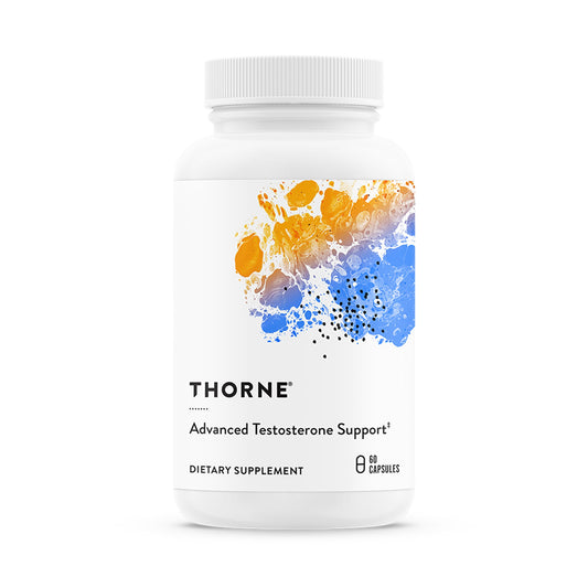 THORNE Advanced Testosterone Support bottle ready for daily use to support energy and drive