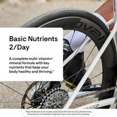 Thorne Basic Nutrients 2Day label detail with third-party certification.