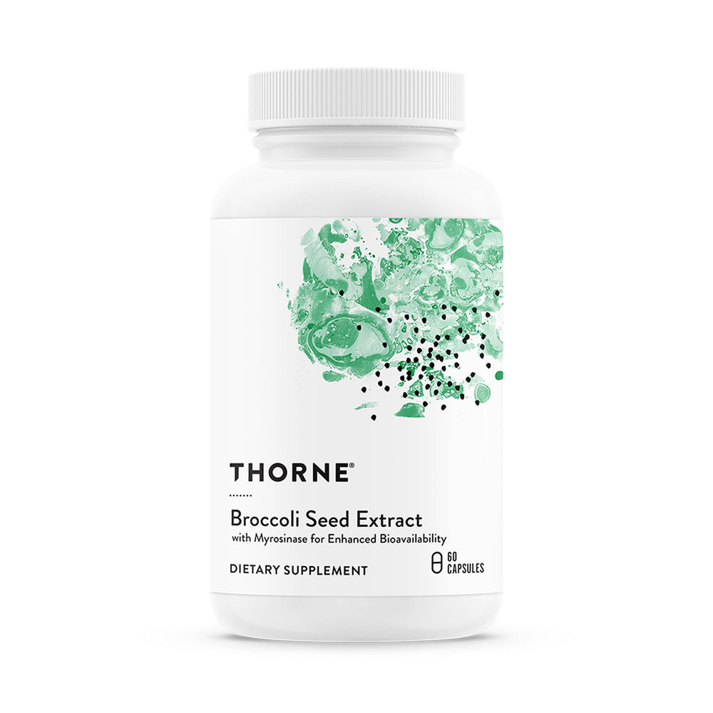 THORNE broccoli seed extract bottle for convenient antioxidant support.