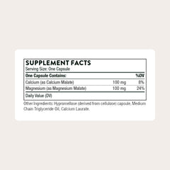 THORNE Calcium-Magnesium Malate bottle label shows Albion minerals for absorption.