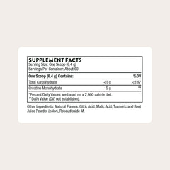 Thorne Creatine powder scoop close-up highlights micronized formula for quick mixing.