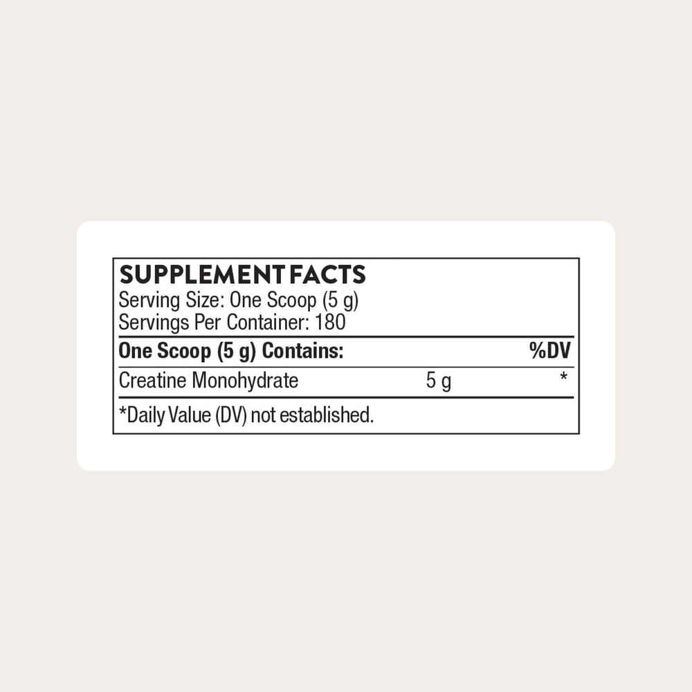 THORNE Creatine powder scoop in jar for easy daily servings.